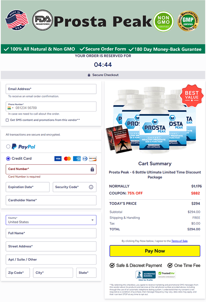Prosta Peak Secured Checkout